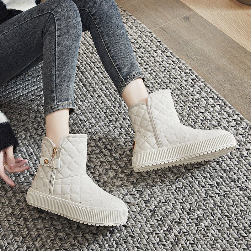 Snow Boots Women'S Winter Fleece-Lined Padded Fur One Northeast Warm Cotton Shoes Women'S Shoes Winter - Image 3